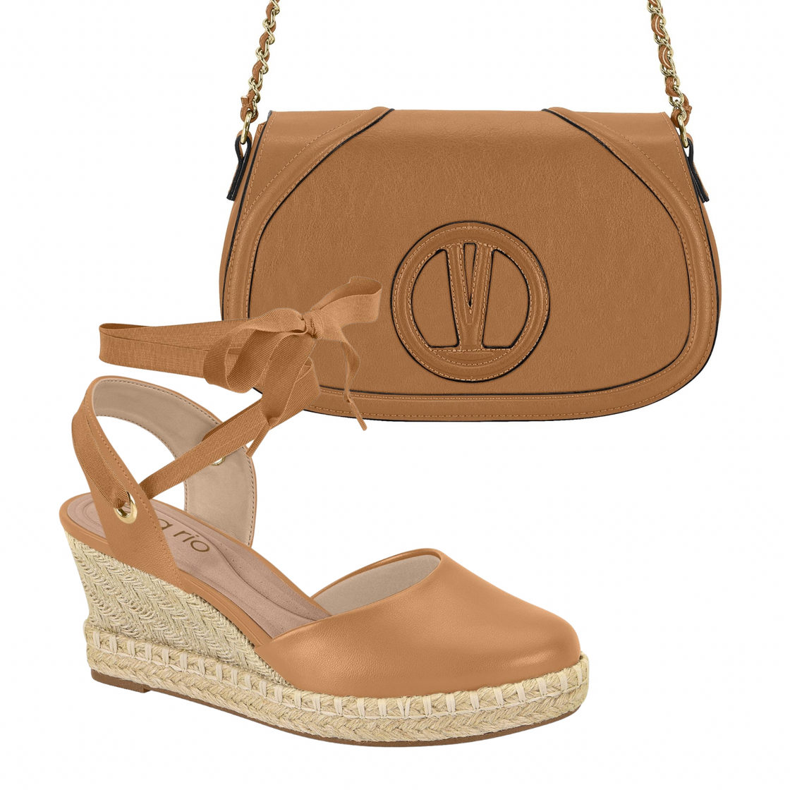 Women's espadrille-style Brazilian platforms with sack soles tied to the leg.